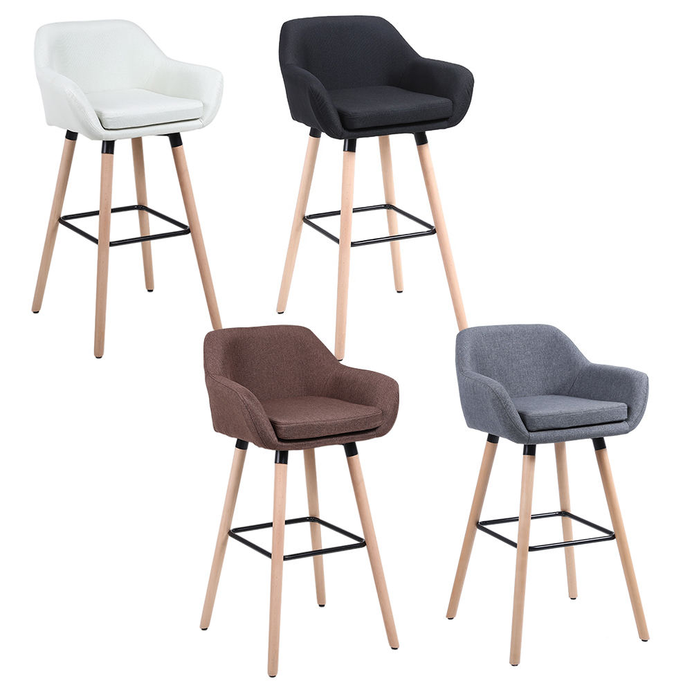 wooden leg bar chair